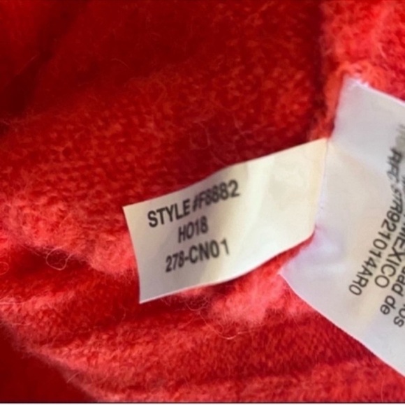 Madewell Inland Turtleneck Sweater in Coziest Yarn Wool/Alpaca Blend Red SZ 2X - Picture 6 of 10